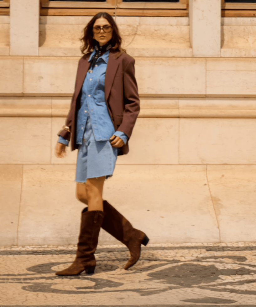 מגפי זמש בצבע חום