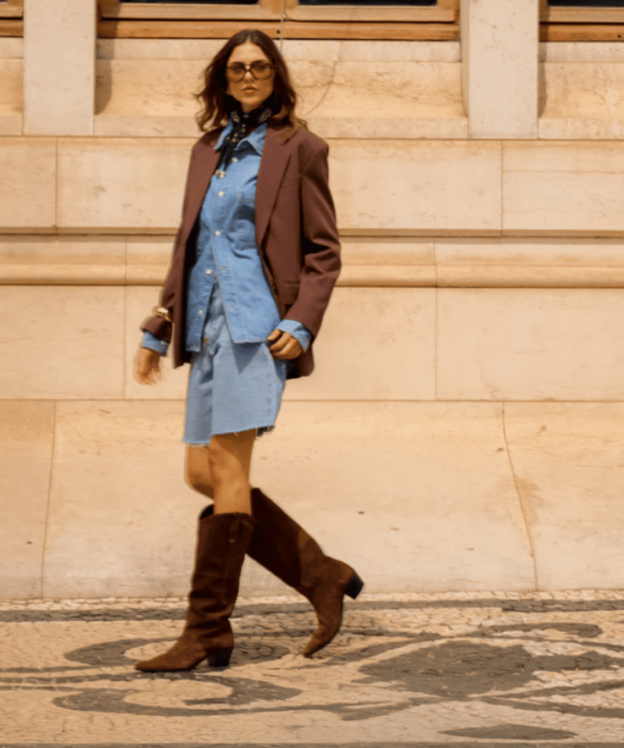 מגפי זמש בצבע חום