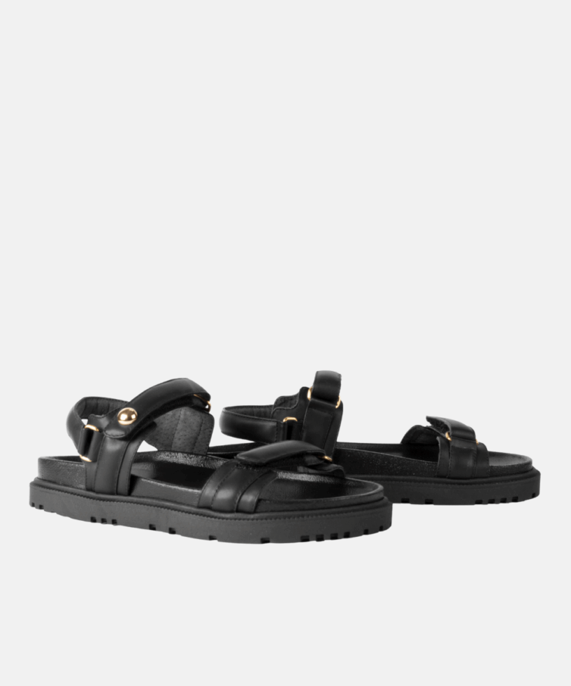 סנדלים שחורים מעור Megan Black
