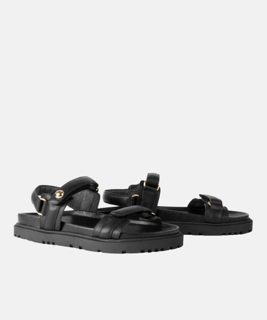 סנדלים שחורים מעור Megan Black