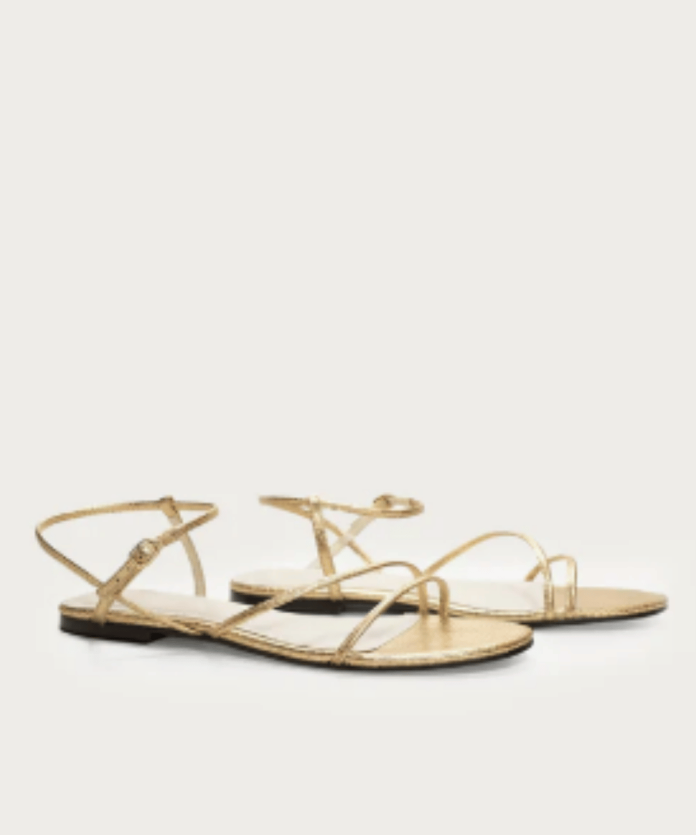סנדל זהב רצועות דקות Bora Bora Gold 2