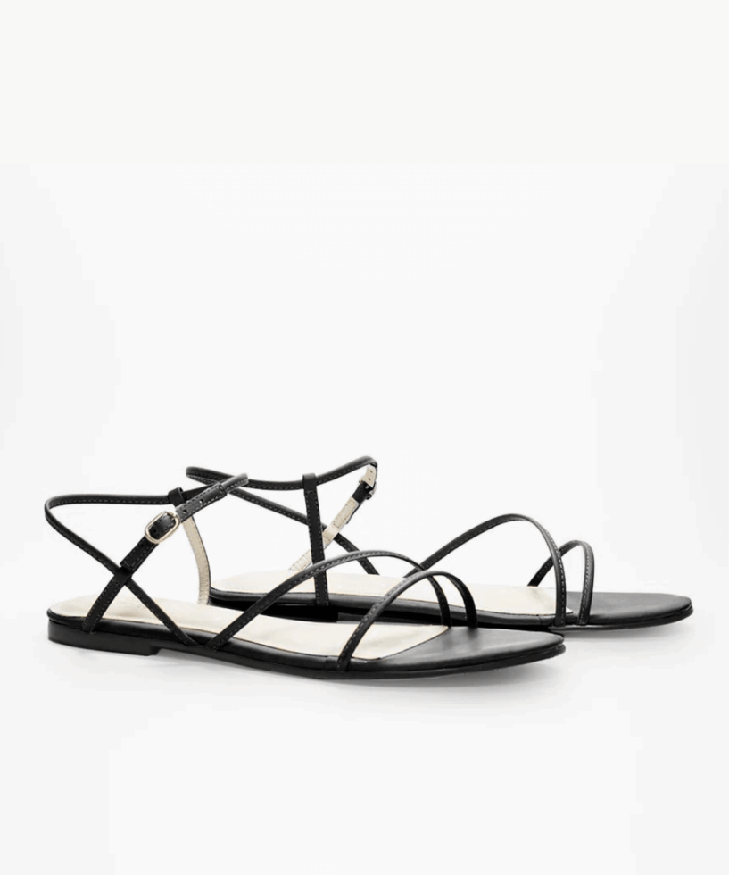 סנדל רצועות דקות שחור Bora Bora Black
