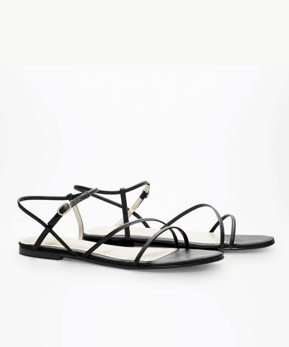 סנדל רצועות דקות שחור Bora Bora Black