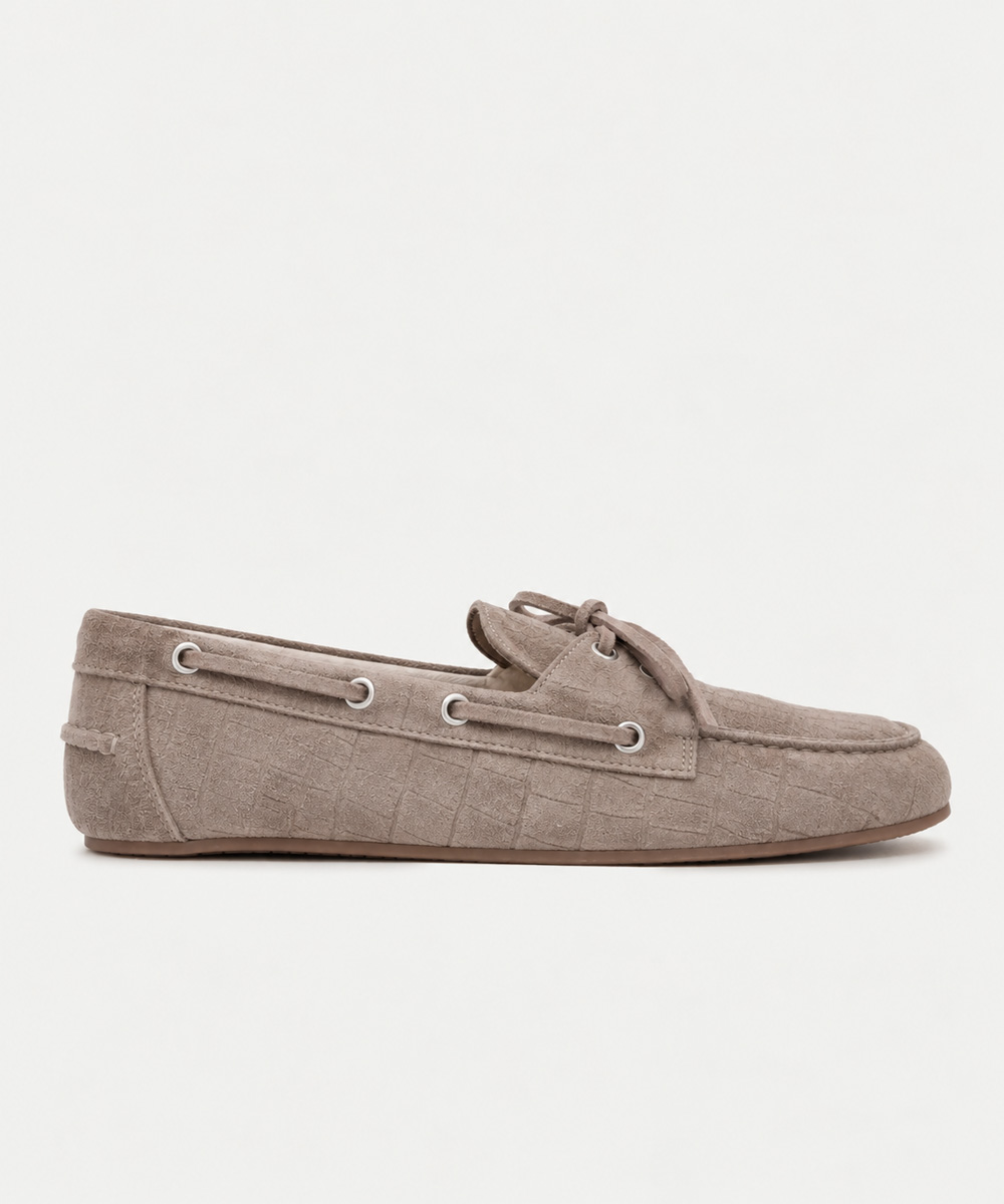 מוקסינים אפורים Valencia Croco Chumbo